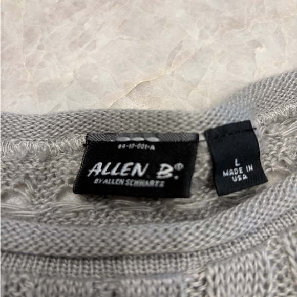 Vintage Allen B Neon Stripe Open Knit Sweater – Y2K Era – Made in USA – Size L - Picture 3 of 5